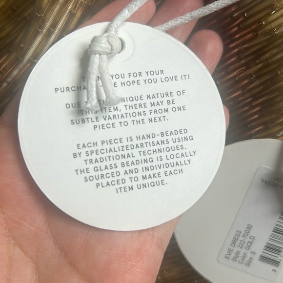 Staud Evie Beaded Gold Sequin Mini Dress Size S - Picture 9 of 17